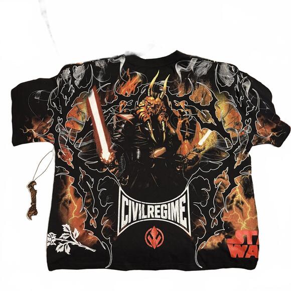 CIVIL REGIME Star Wars Darth Wyyrlok T Shirt Size XL RARE